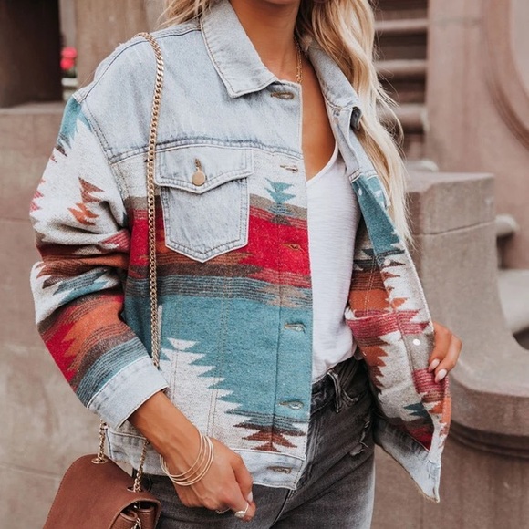 NWT POLAGRAM ASHBURY POCKETED WOVEN CONTRAST 🏜️ DENIM JACKET, Sz.S, BNWTIB - Picture 3 of 10